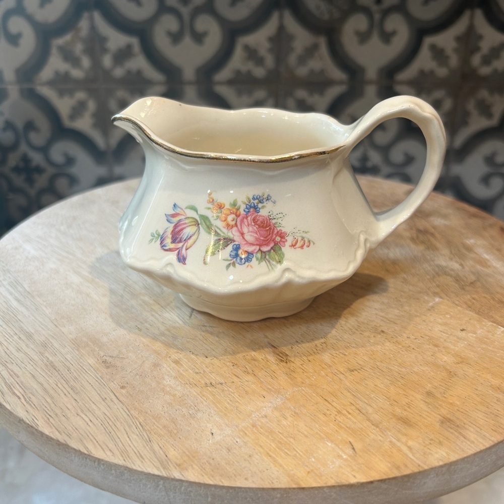 TRULY VINTAGE-Cunningham & Pickett Greenbriar Creamer- Double Stamped-See pics.